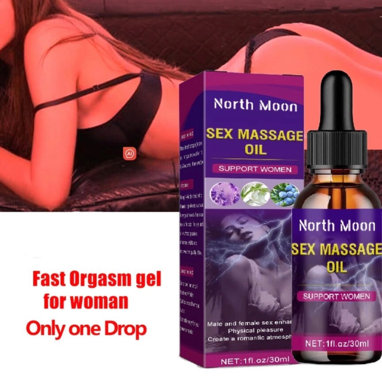 Huile essentielle lubrifiante pour femmes, augmente la libido féminine, améliore la durée des rapports sexuels, stimule le point G, intensifie l'orgasme féminin, amplifie l'orgasme.