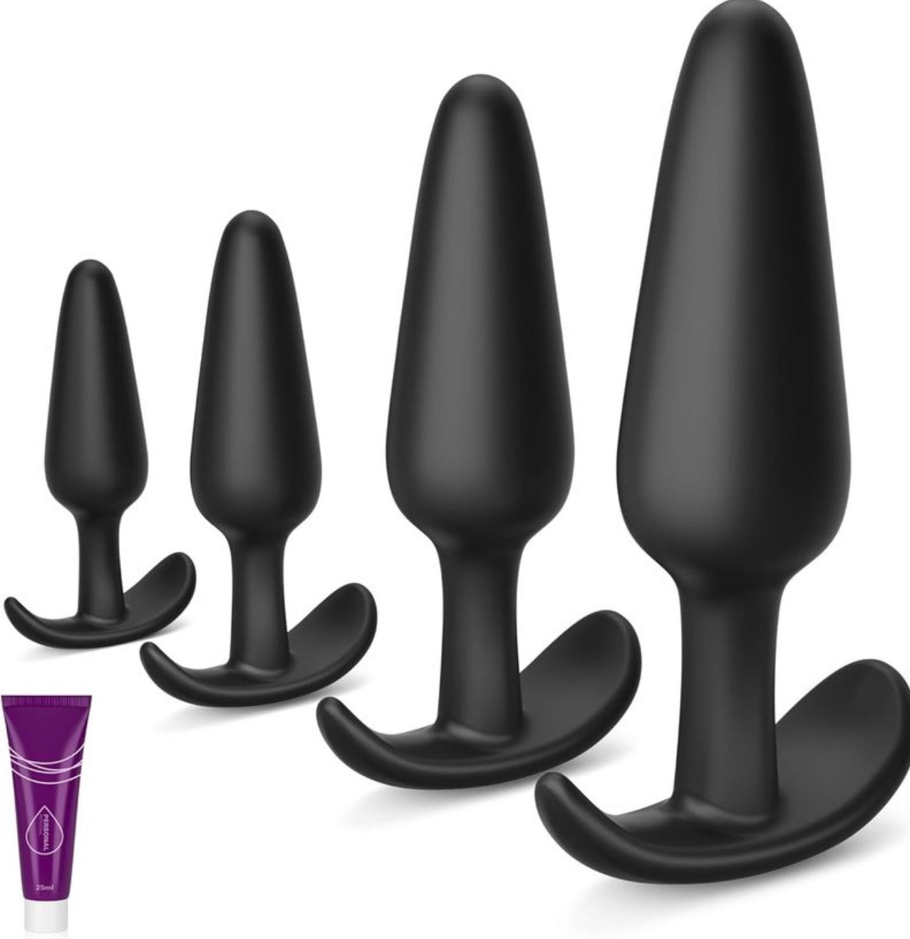Ensemble de 4 plugs anaux en silicone