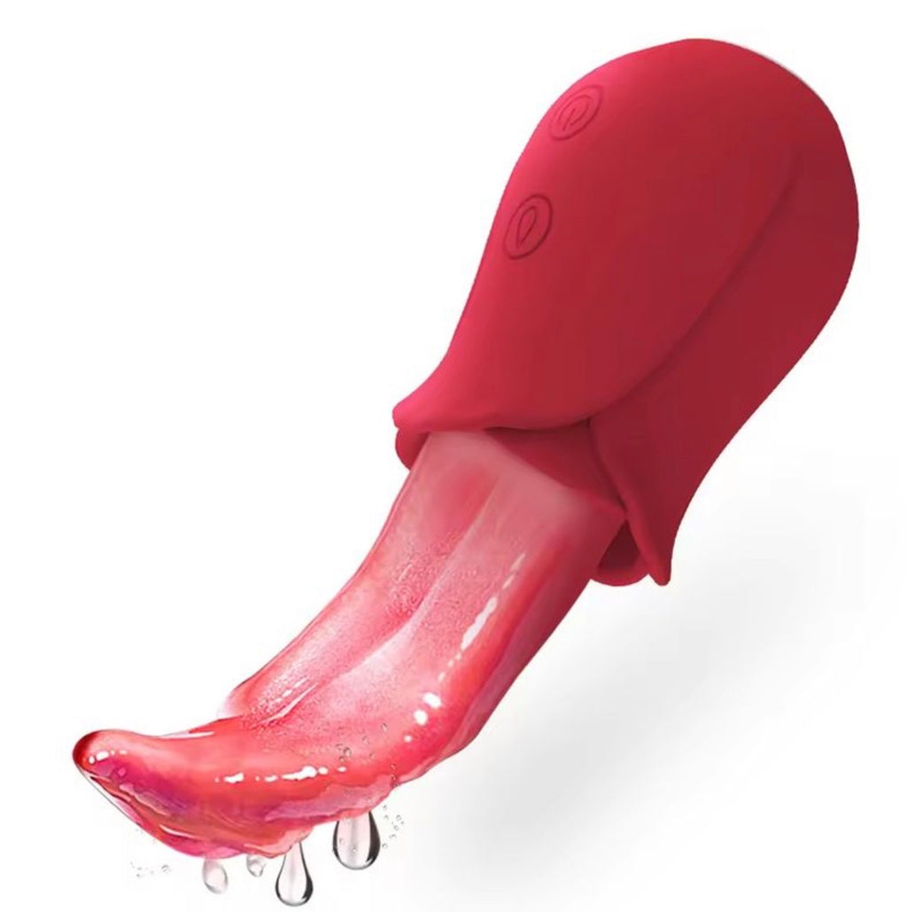 Vibrateur réaliste à lécher la langue