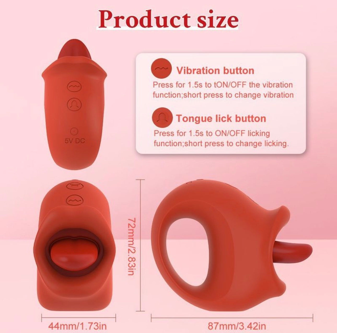 Vibrateur féminin à bouton