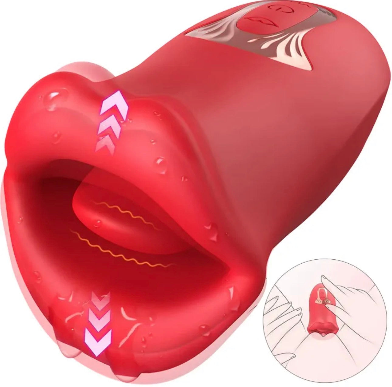 Vibromasseur léchant la langue et mordant pour femme, stimulateur anal, clitoris, mamelon, masturbateur féminin, adulte